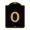 Signmission Designer Series Sign-Sign W/ Letter O, Black & Gold Aluminum Sign, 18" x 24", BG-1824-22936 A-DES-BG-1824-22936 - alternate 1